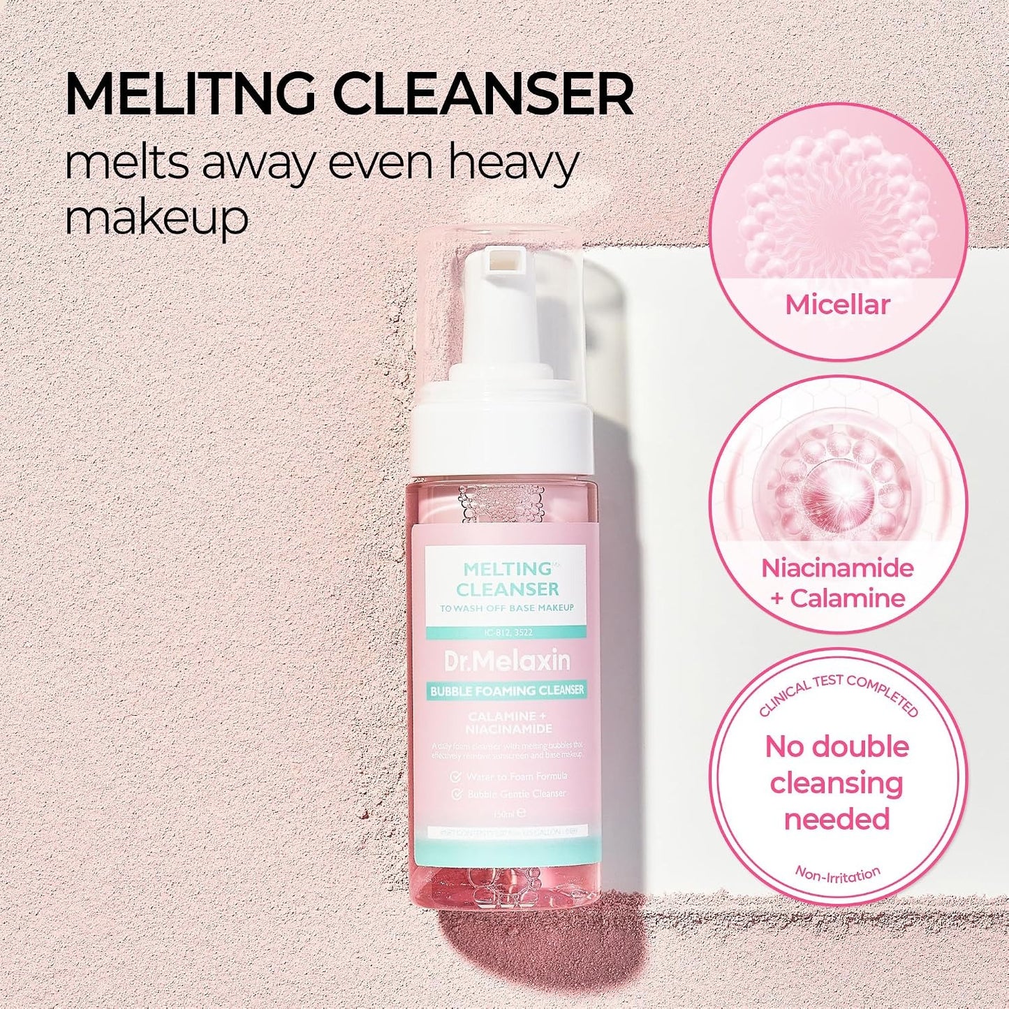 Dr. Melaxin Melting Bubble Cleanser – 2-in-1 Makeup Remover + Face Wash