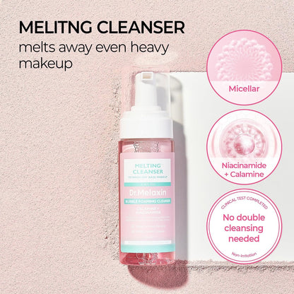 Dr. Melaxin Melting Bubble Cleanser – 2-in-1 Makeup Remover + Face Wash